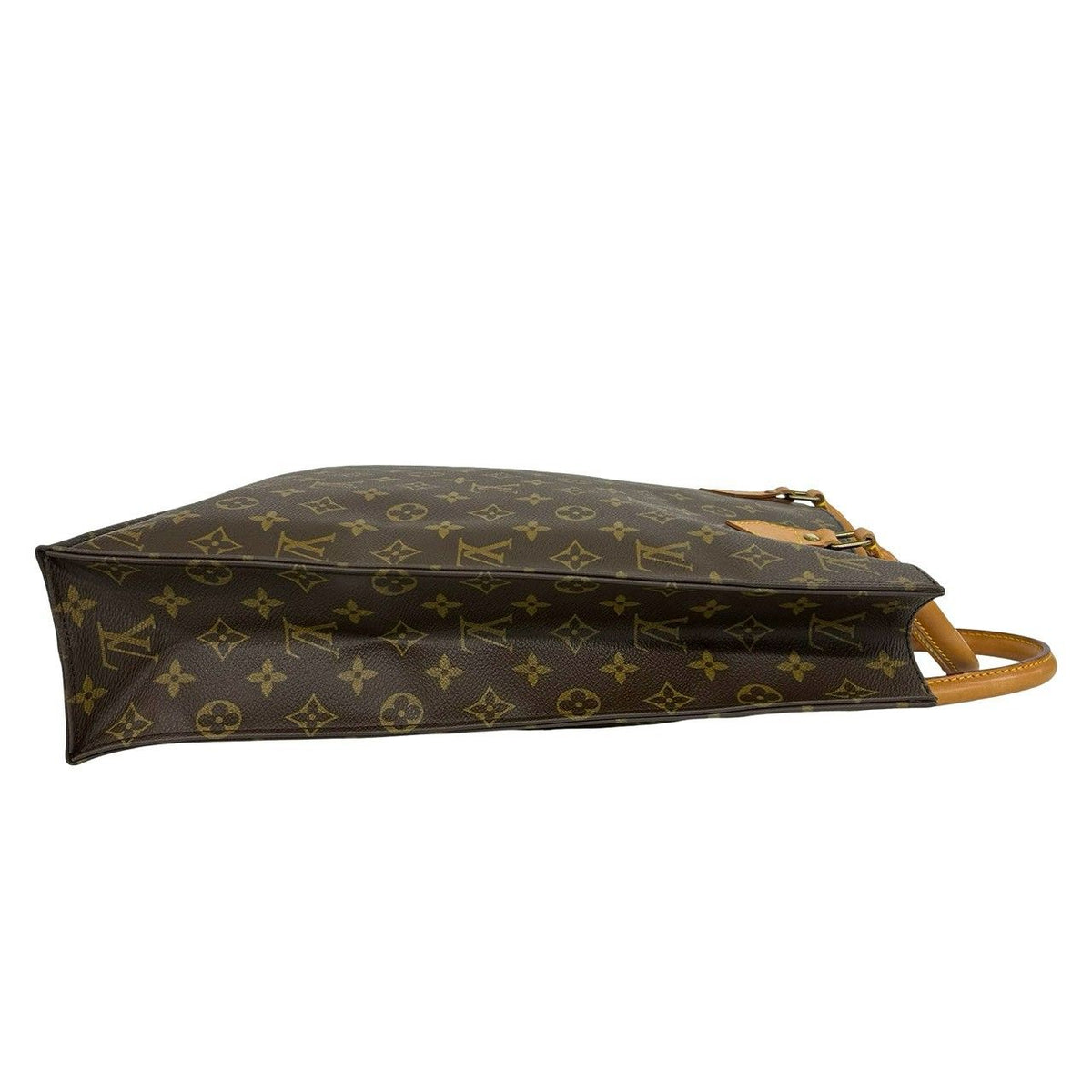Louis Vuitton Sac Plat Monogram Leather Tote Bag