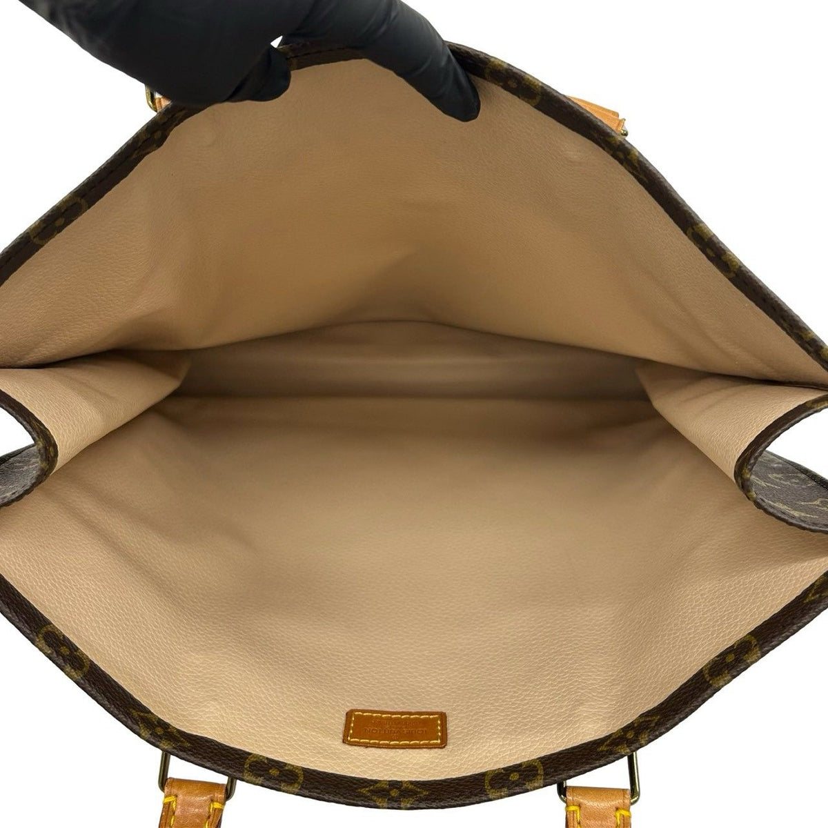 Louis Vuitton Sac Plat Monogram Leather Tote Bag