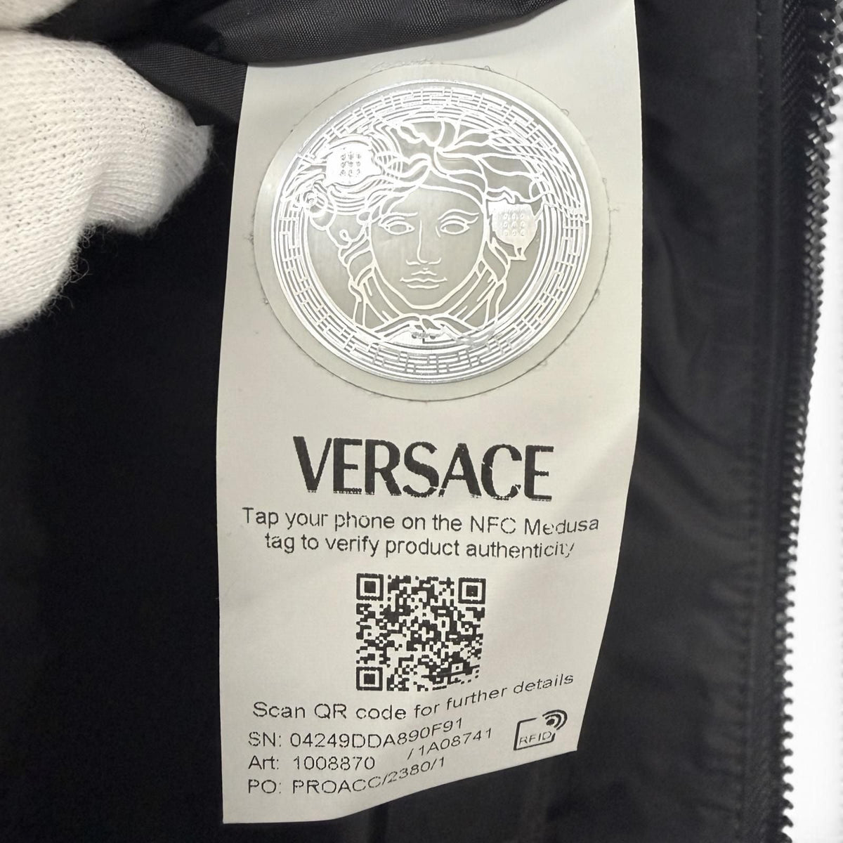 Versace 3D Medusa Greca Nylon Leather 2way Shoulder Bag
