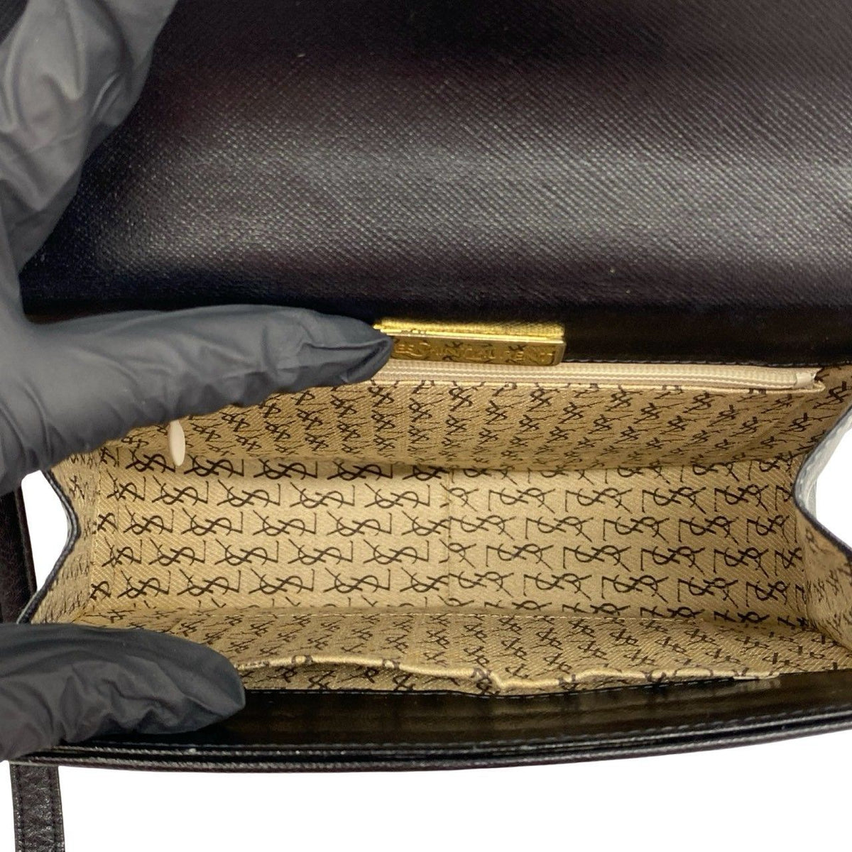 Yves Saint Laurent Scallop Leather Mini Shoulder Bag