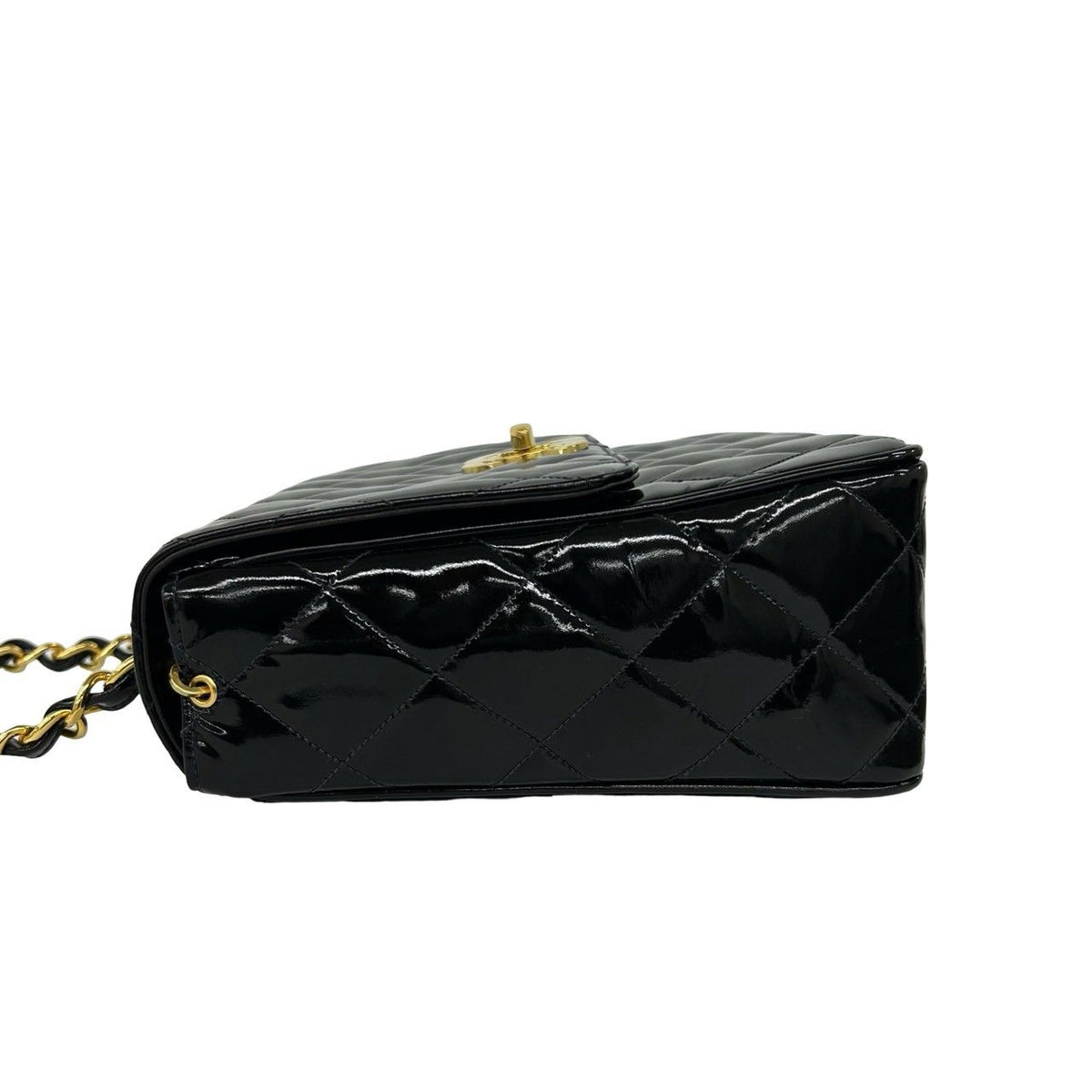 Chanel Matelasse Coco Mark Patent Leather Shoulder Bag