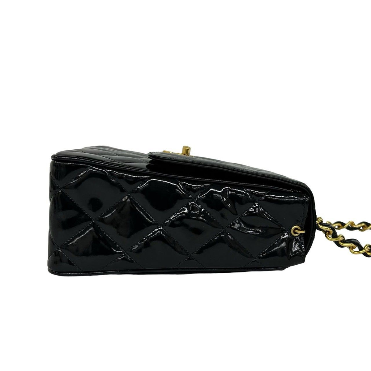 Chanel Matelasse Coco Mark Patent Leather Shoulder Bag