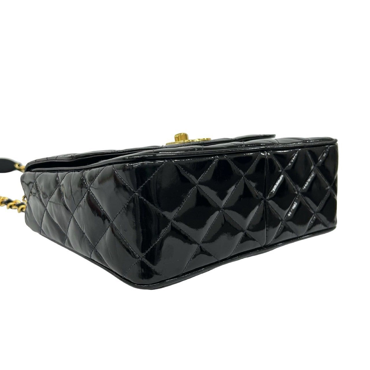 Chanel Matelasse Coco Mark Patent Leather Shoulder Bag