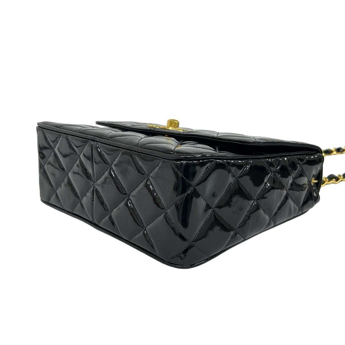 Chanel Matelasse Coco Mark Patent Leather Shoulder Bag
