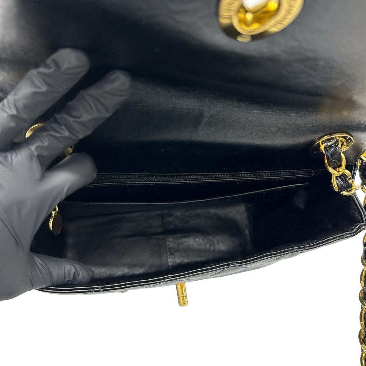Chanel Matelasse Coco Mark Patent Leather Shoulder Bag