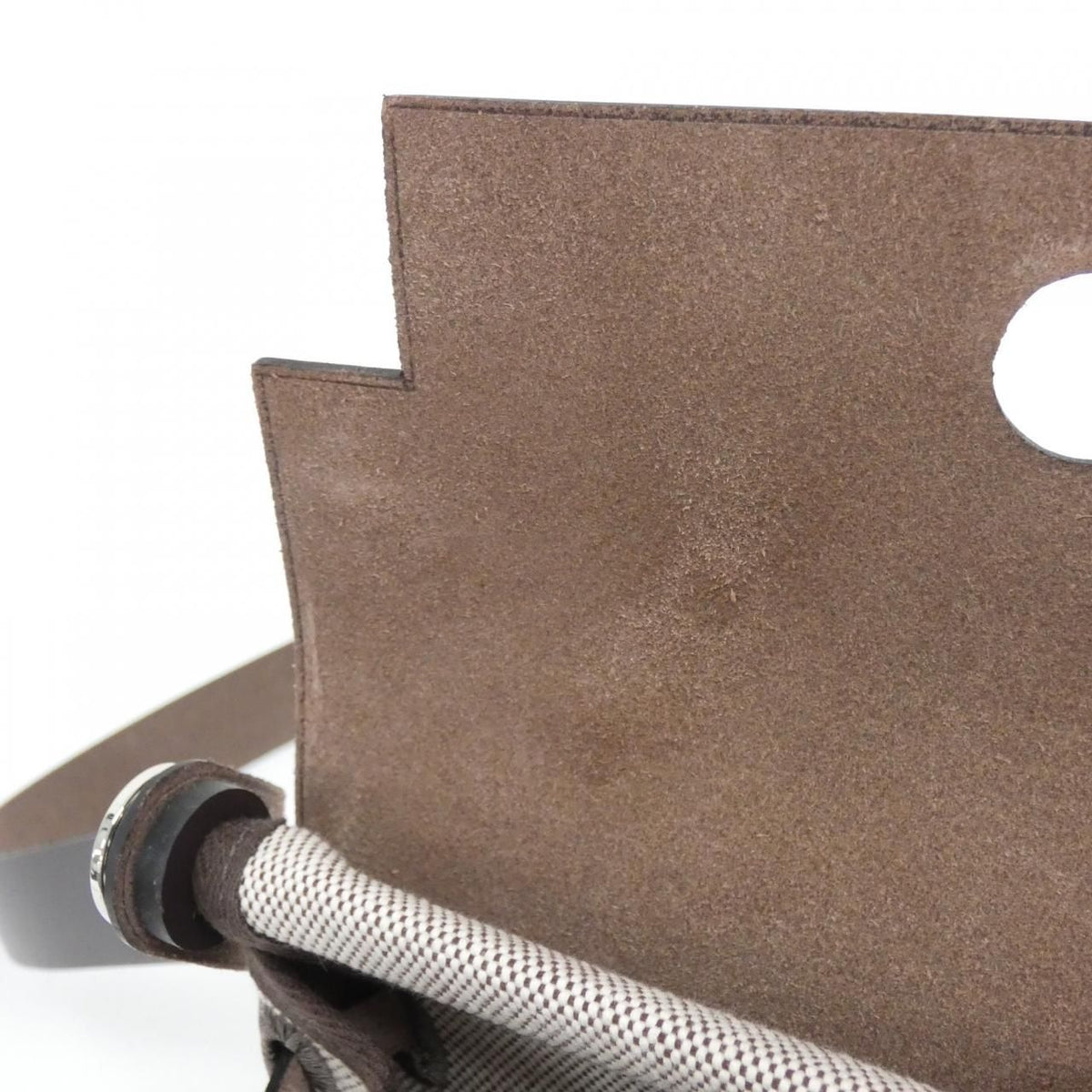 Hermes Herbag Zip Canvas Calfskin Shoulder Bag