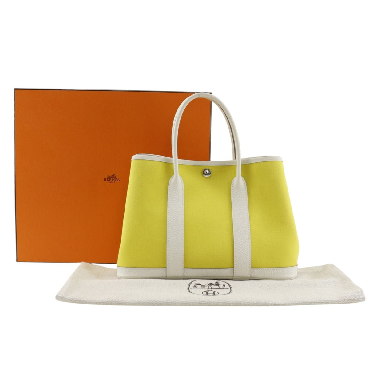 Hermes Garden Party TPM Toile Officier Country Handbag