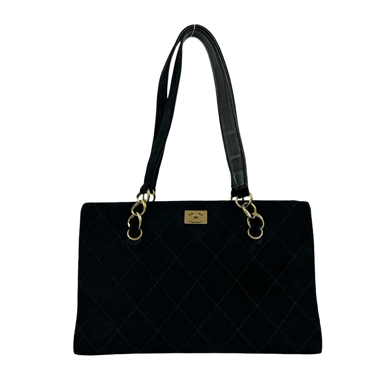 Chanel Coco Mark Suede Leather Tote Bag