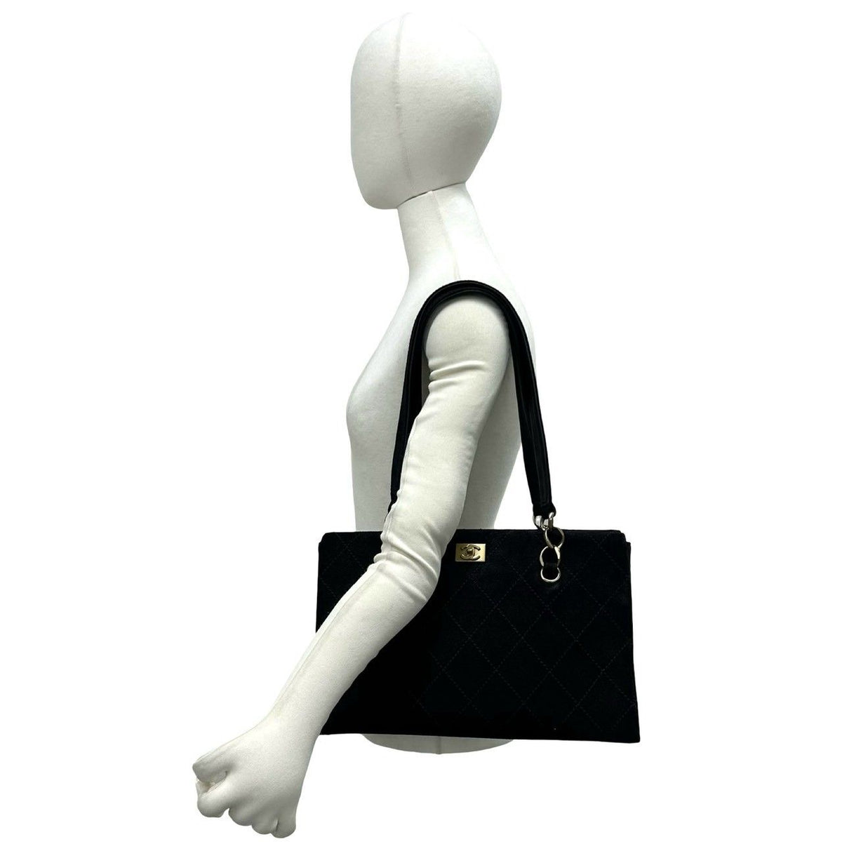 Chanel Coco Mark Suede Leather Tote Bag
