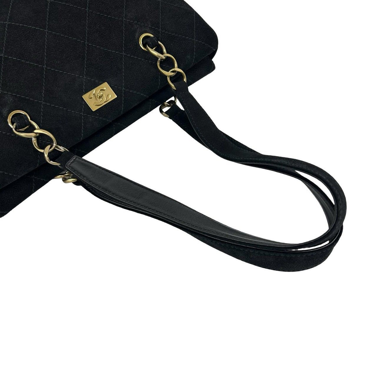 Chanel Coco Mark Suede Leather Tote Bag