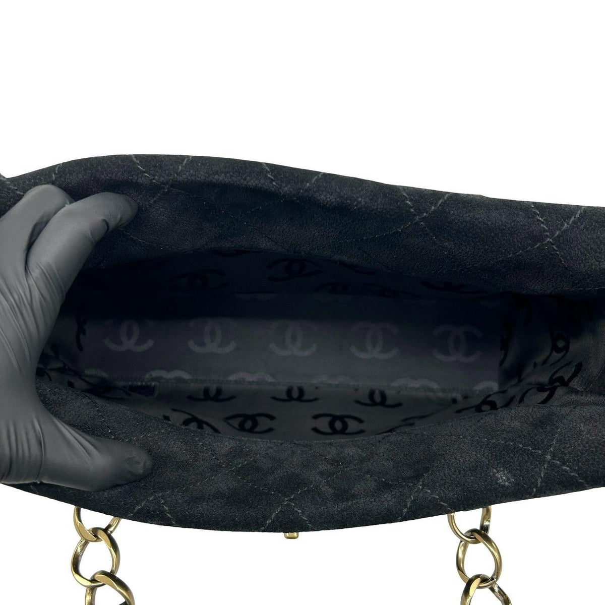 Chanel Coco Mark Suede Leather Tote Bag