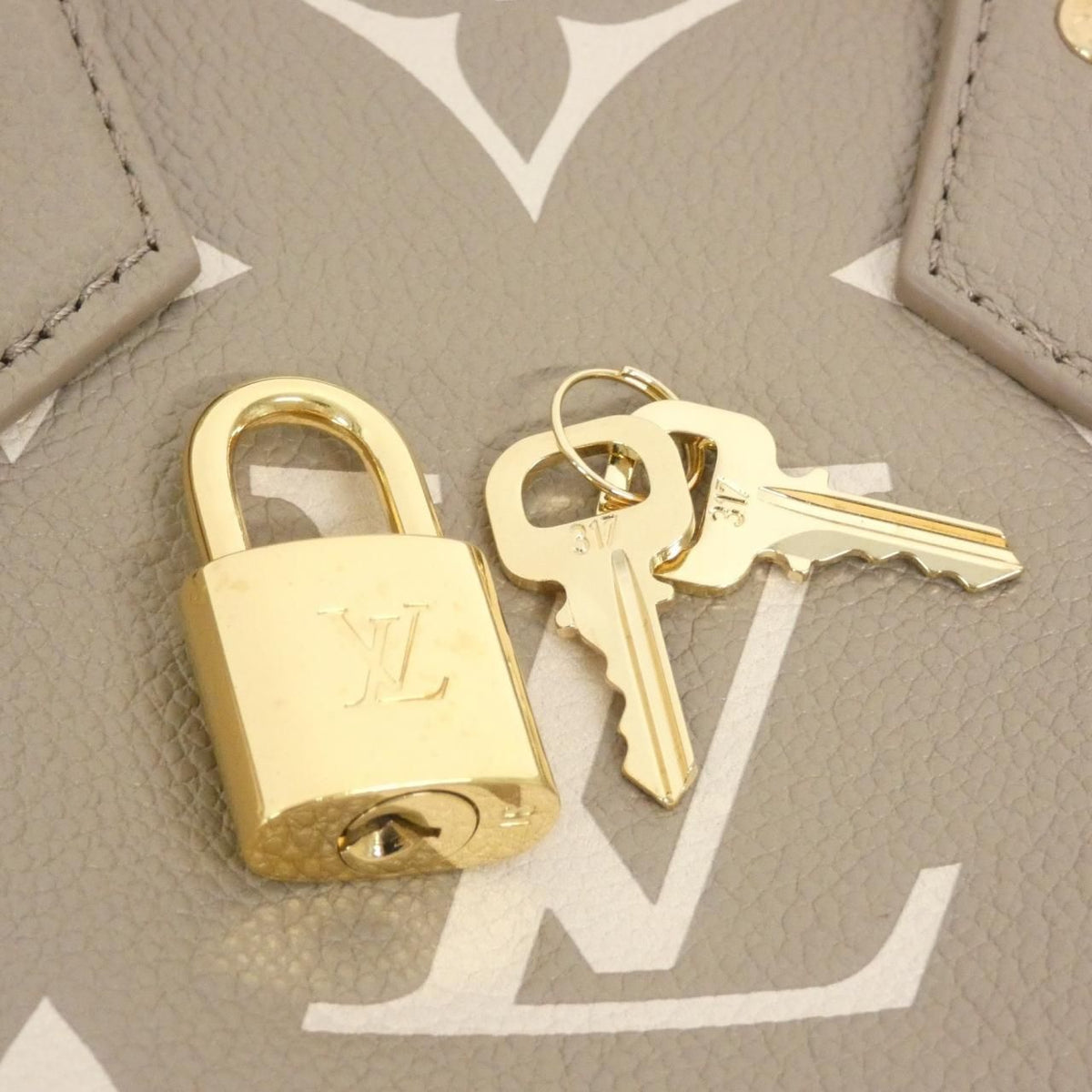 Louis Vuitton Bicolor Monogram Empreinte Speedy Bandouliere Boston Bag