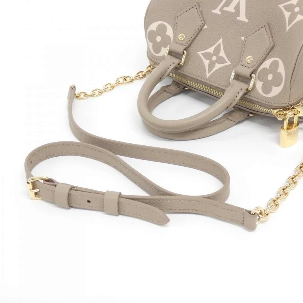 Louis Vuitton Bicolor Monogram Empreinte Speedy Bandouliere Boston Bag