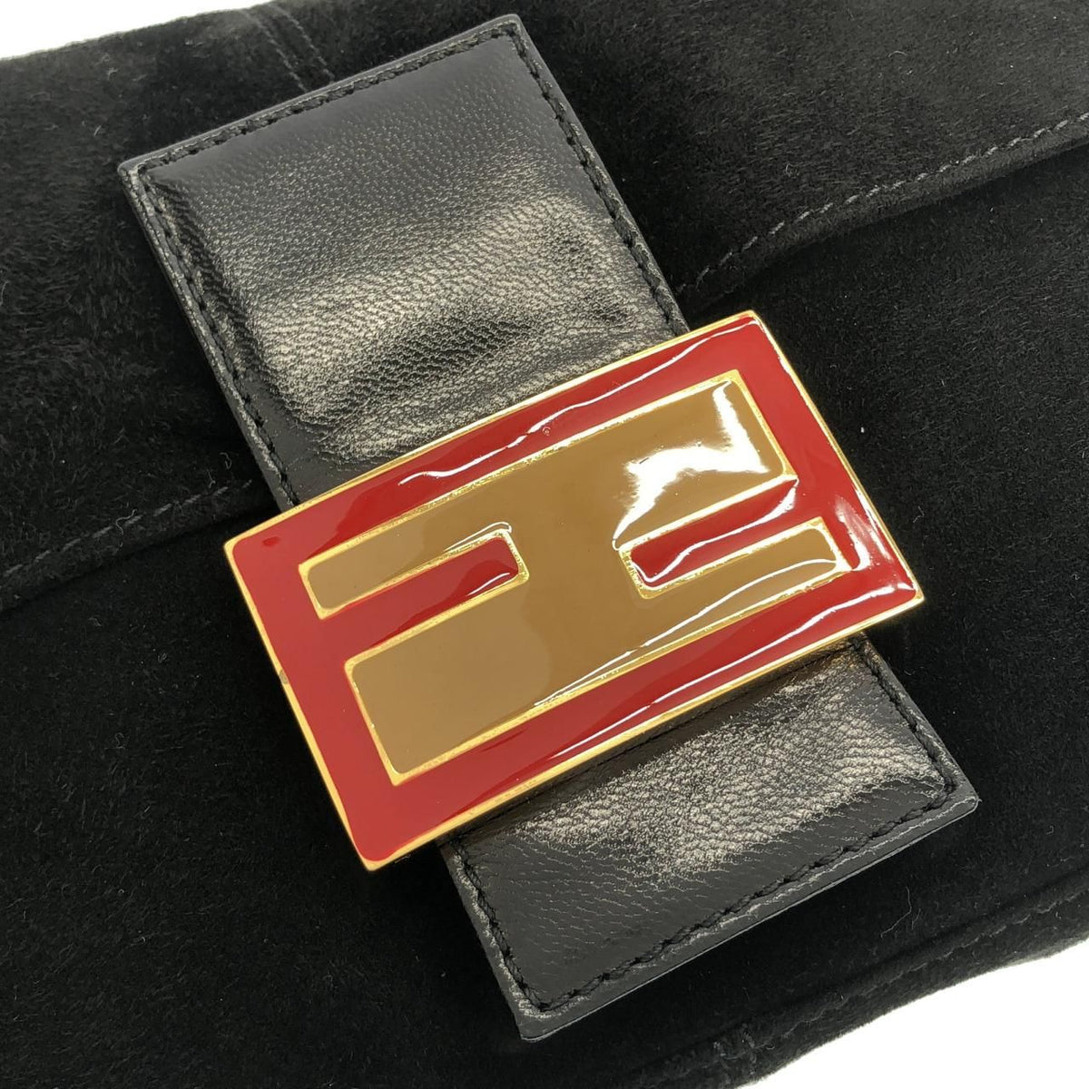 Fendi Baguette Suede Shoulder Bag