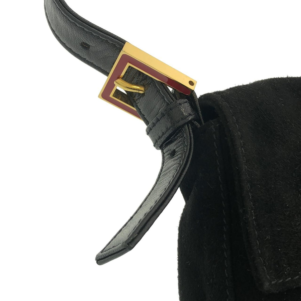 Fendi Baguette Suede Shoulder Bag