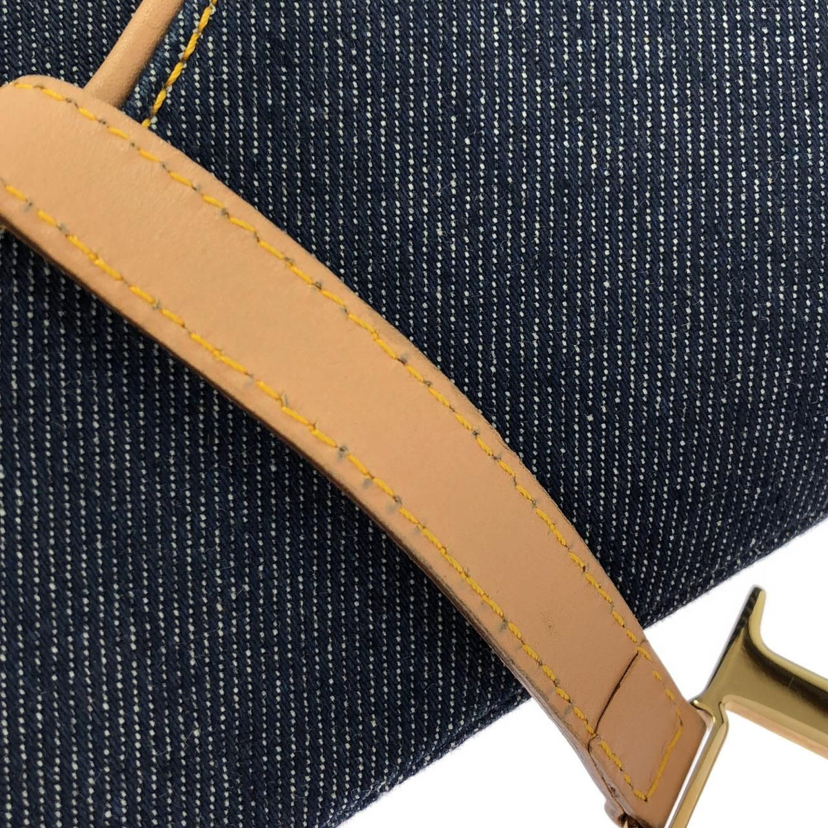 Christian Dior Saddle Denim Leather Shoulder Bag