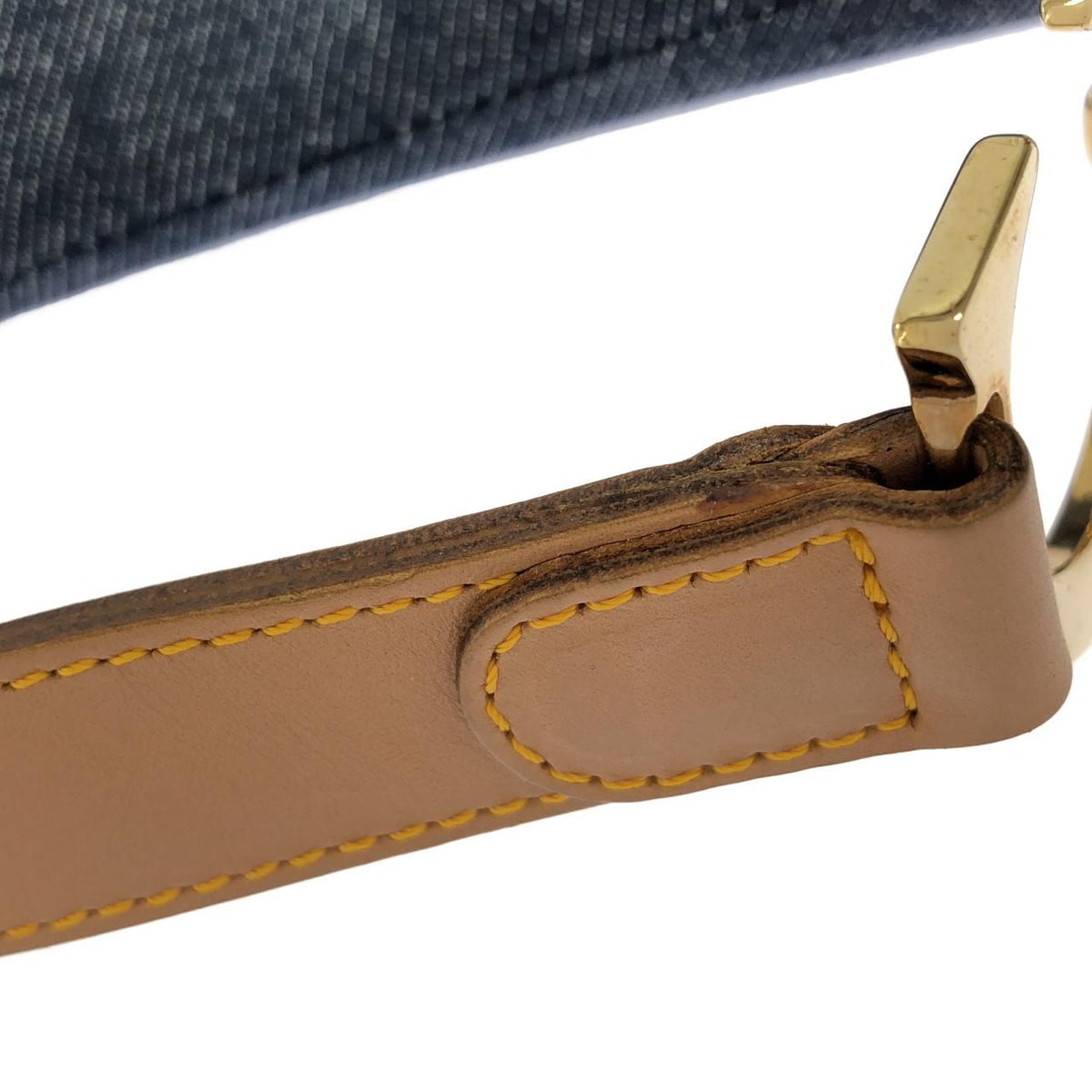 Christian Dior Saddle Denim Leather Shoulder Bag