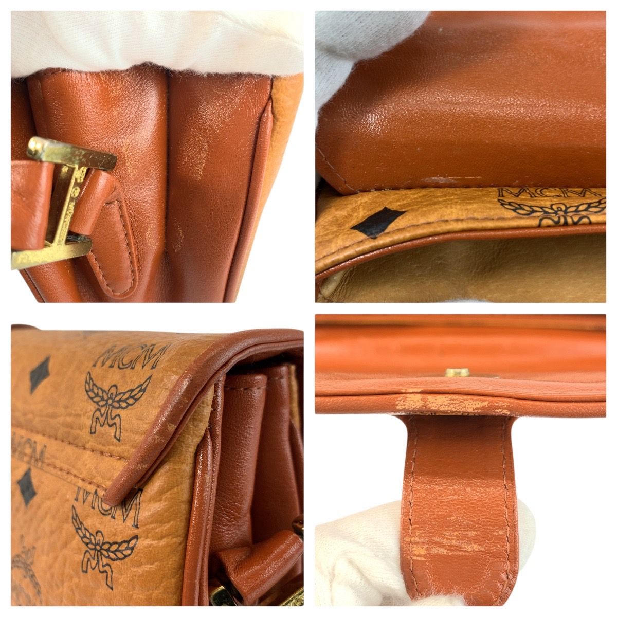 MCM Visetos Leather Shoulder Bag