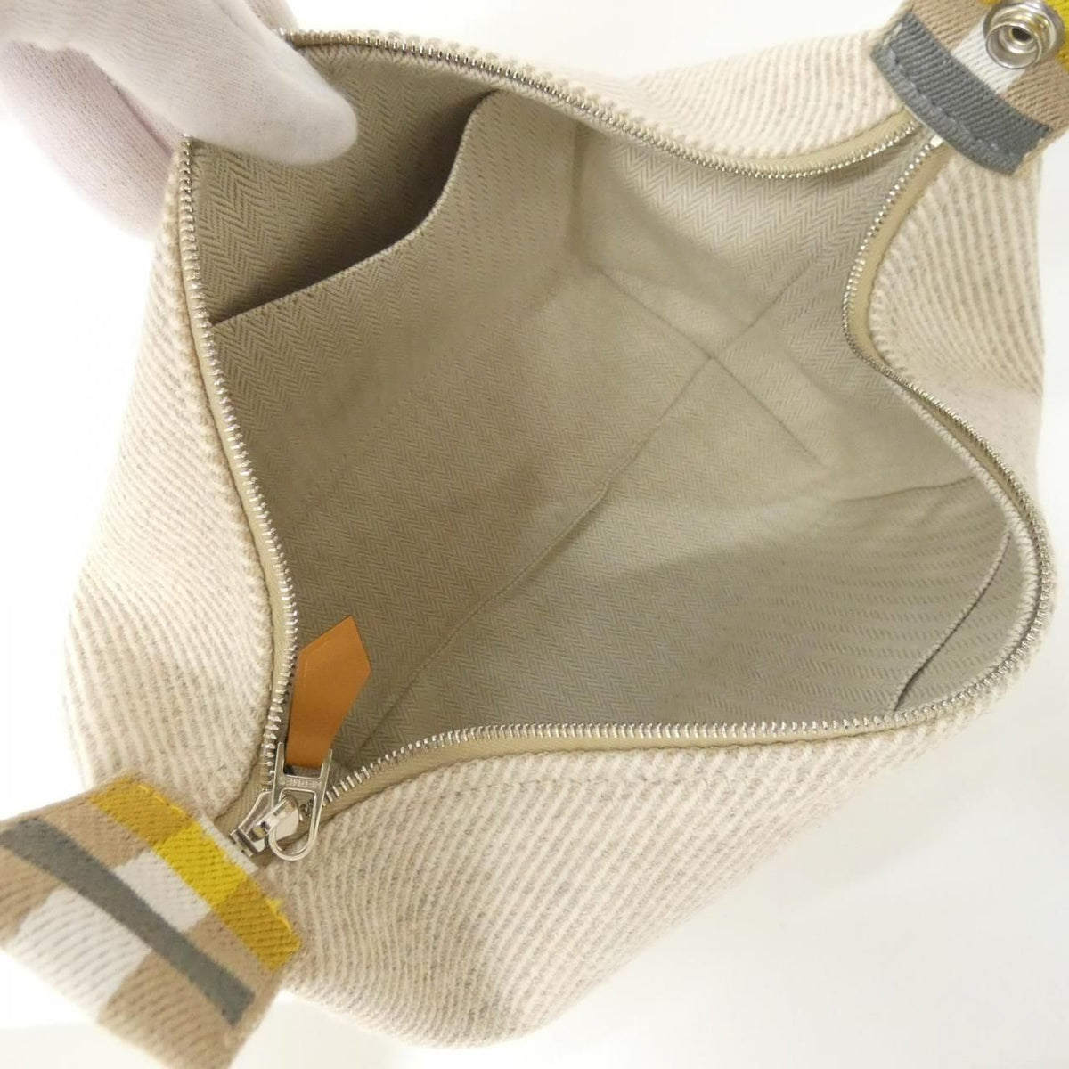 Hermes AU CARRE Bride a Black Wool Pouch