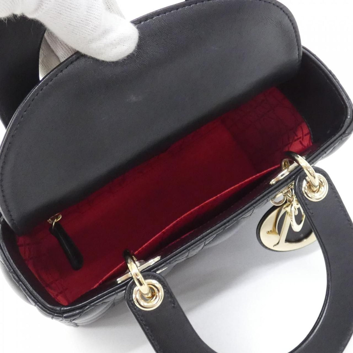 Christian Dior MY ABCDIOR Lady Dior Small Lambskin Shoulder Bag
