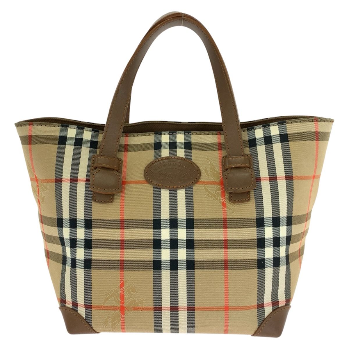 Burberry Canvas Leather Tote Bag