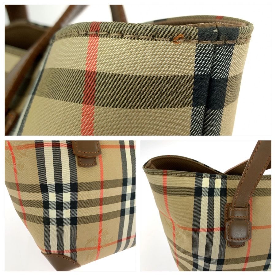 Burberry Canvas Leather Tote Bag