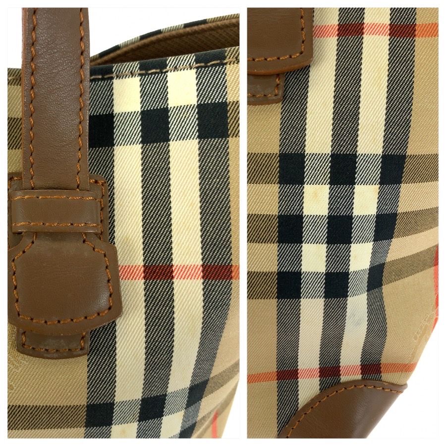 Burberry Canvas Leather Tote Bag