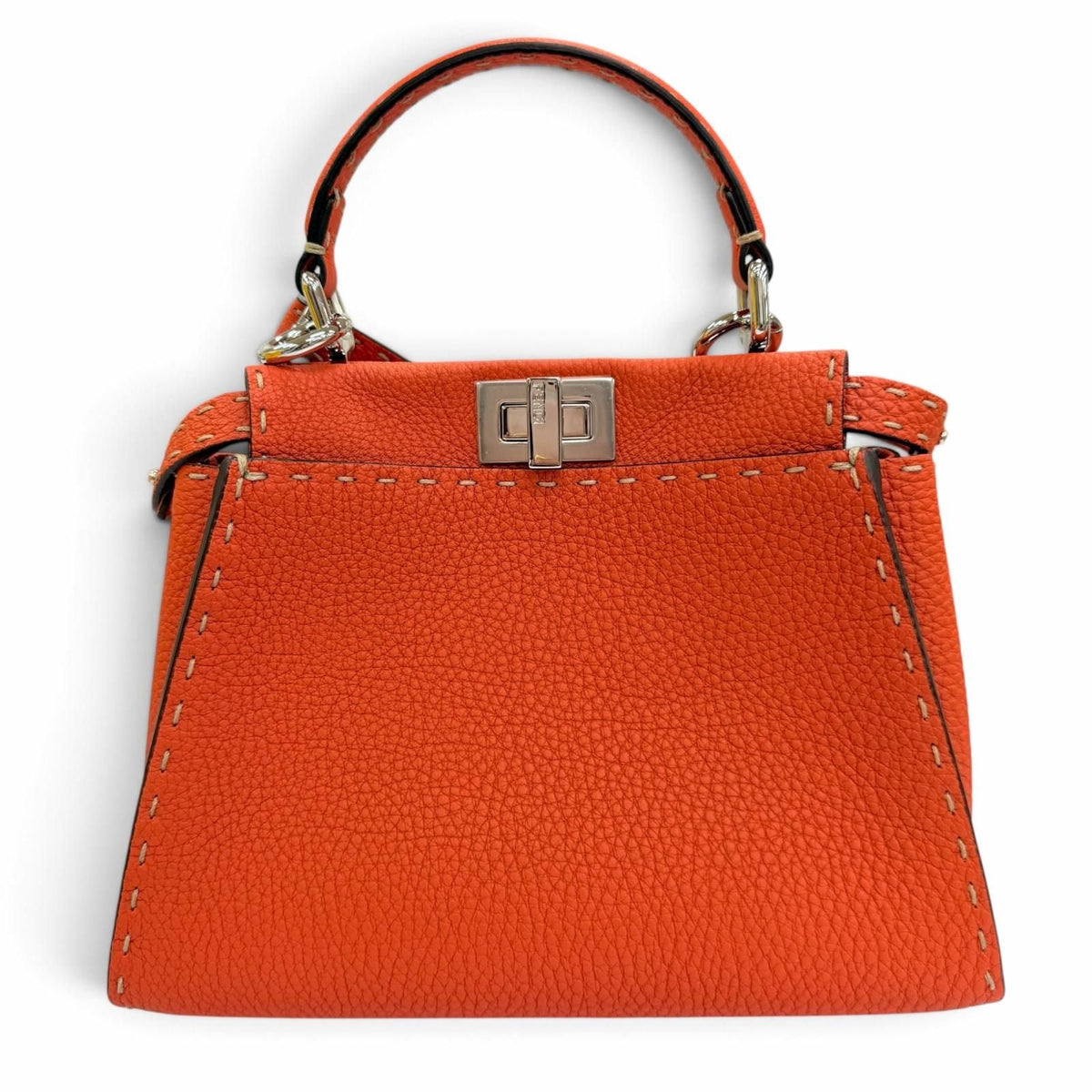 Fendi Selleria Peekaboo Mini Leather 2way Shoulder Bag