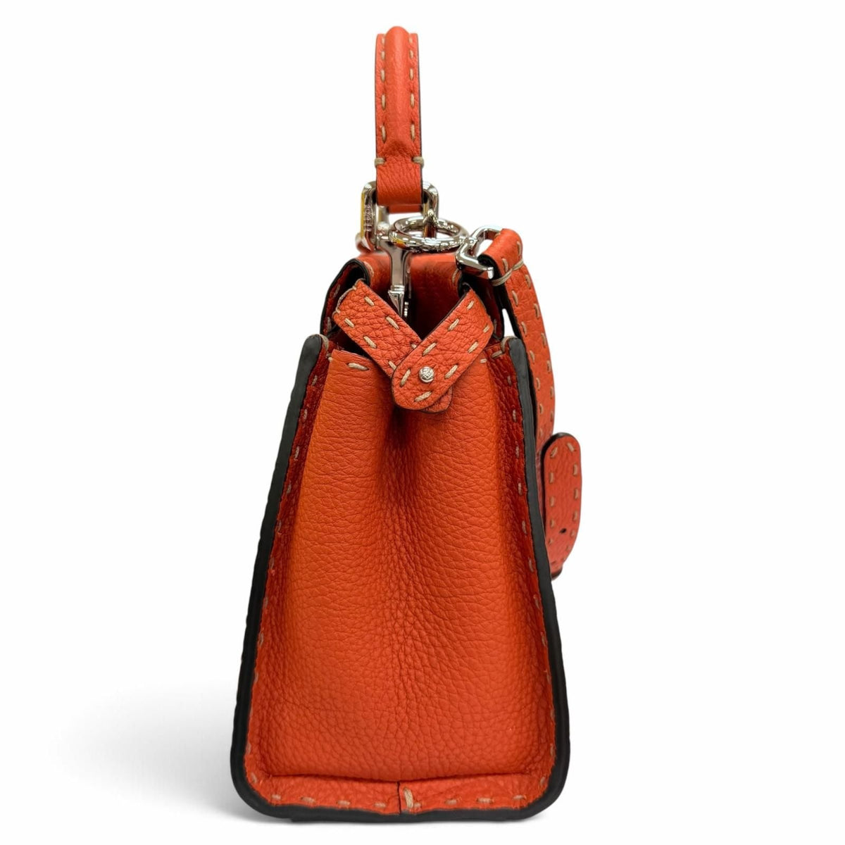 Fendi Selleria Peekaboo Mini Leather 2way Shoulder Bag