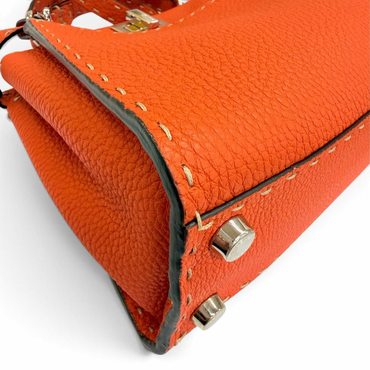 Fendi Selleria Peekaboo Mini Leather 2way Shoulder Bag