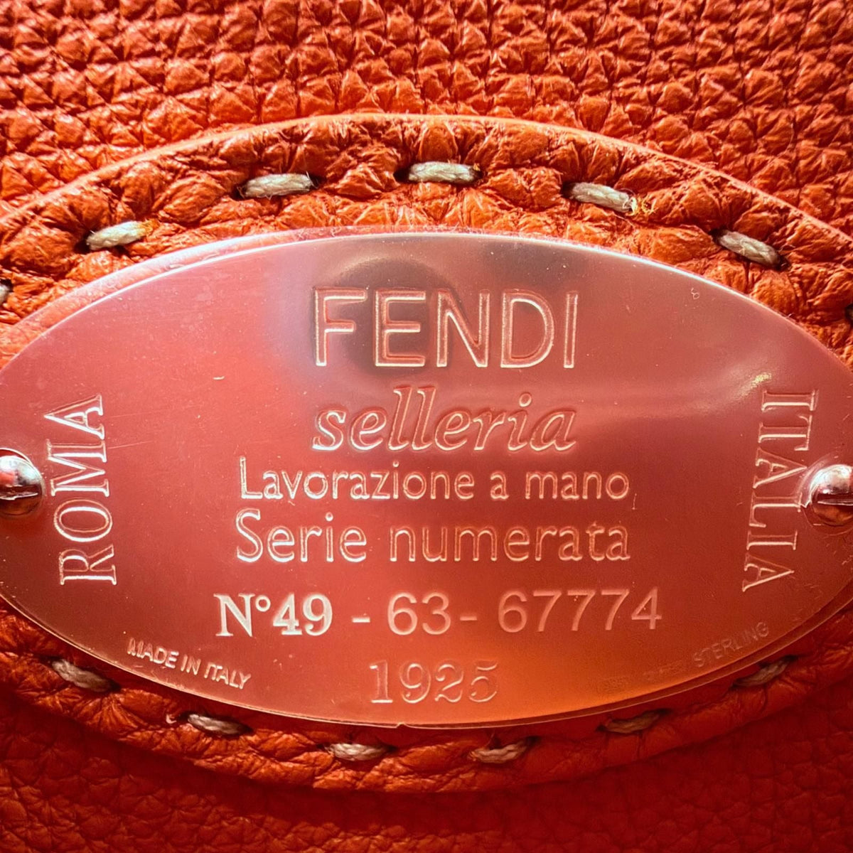 Fendi Selleria Peekaboo Mini Leather 2way Shoulder Bag
