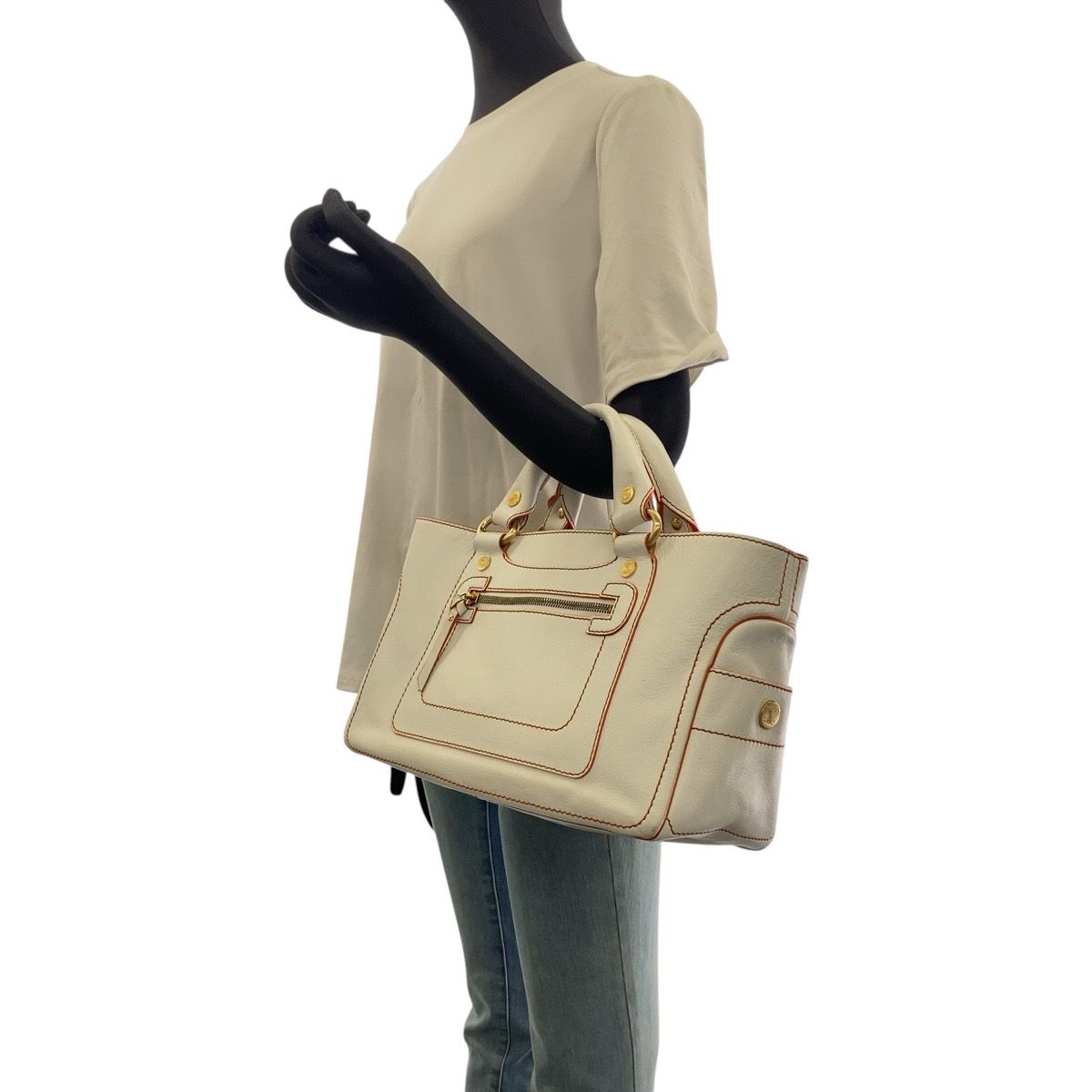 Celine Boogie Bag Leather Tote Bag