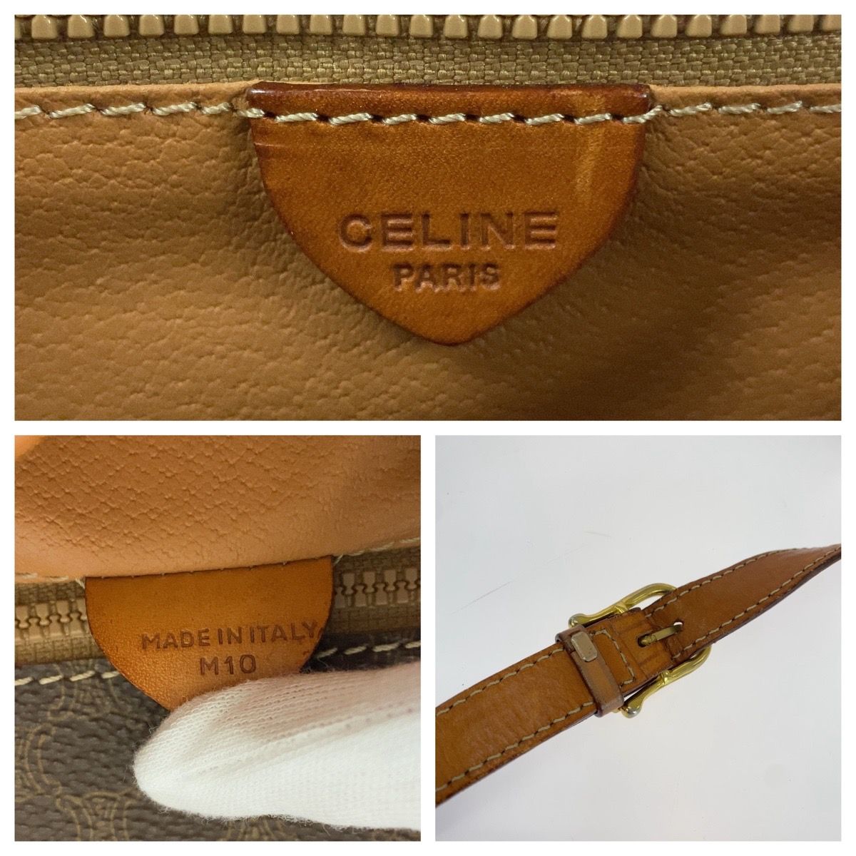 Celine Macadam Circle Logo PVC Shoulder Bag