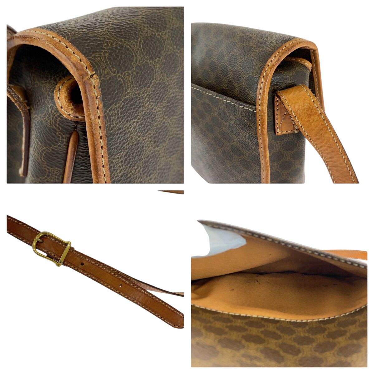 Celine Macadam Circle Logo PVC Shoulder Bag