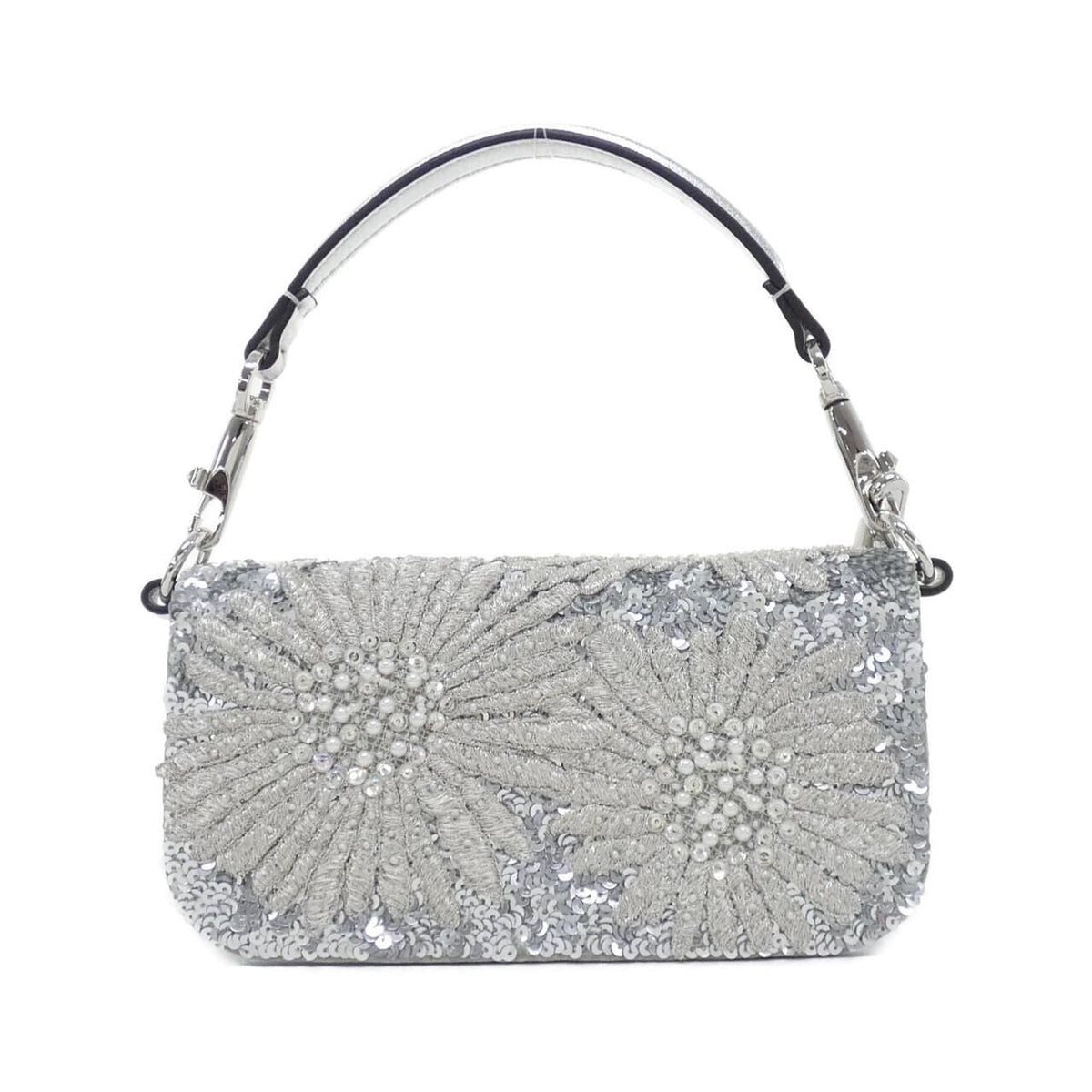 Valentino Garavani Sequin Leather Pearl Shoulder Bag