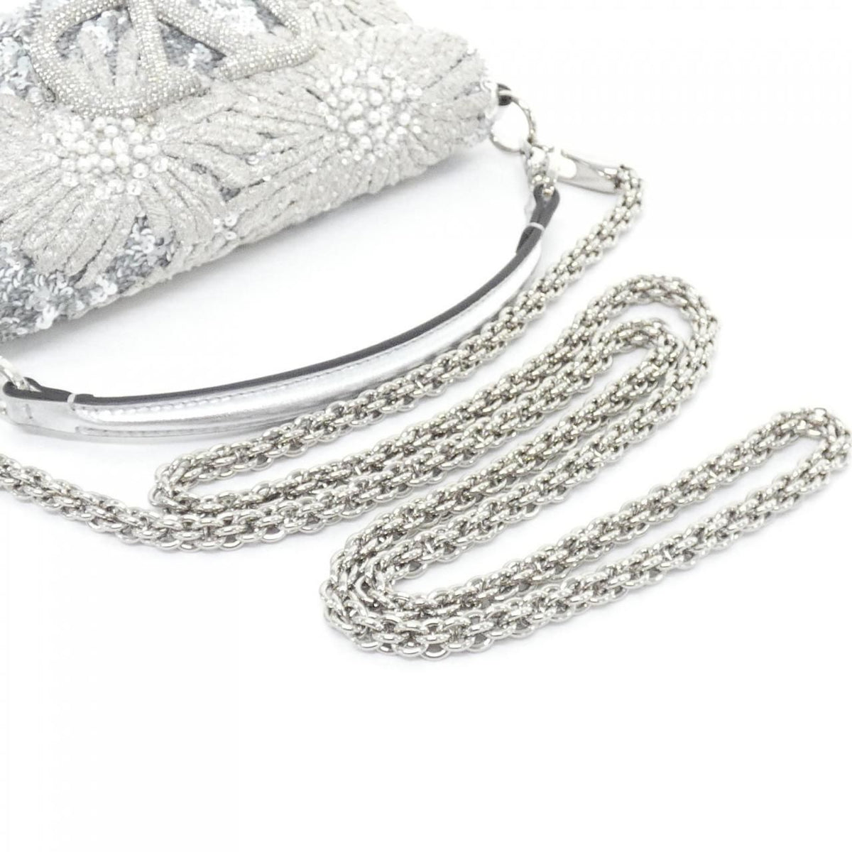 Valentino Garavani Sequin Leather Pearl Shoulder Bag