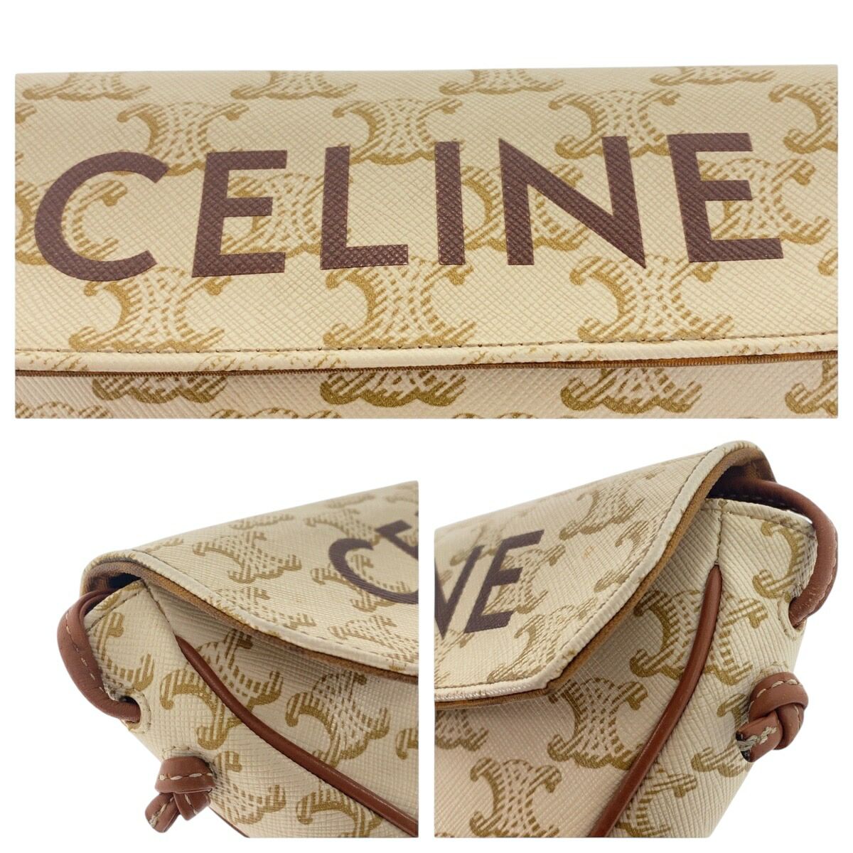 Celine Triomphe Triangle PVC Shoulder Bag