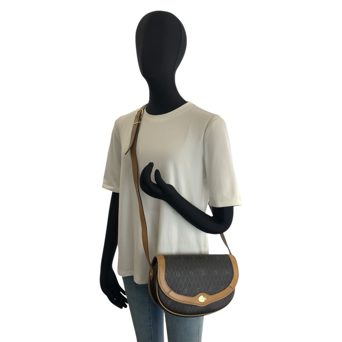 Christian Dior Honeycomb PVC Leather Shoulder Bag