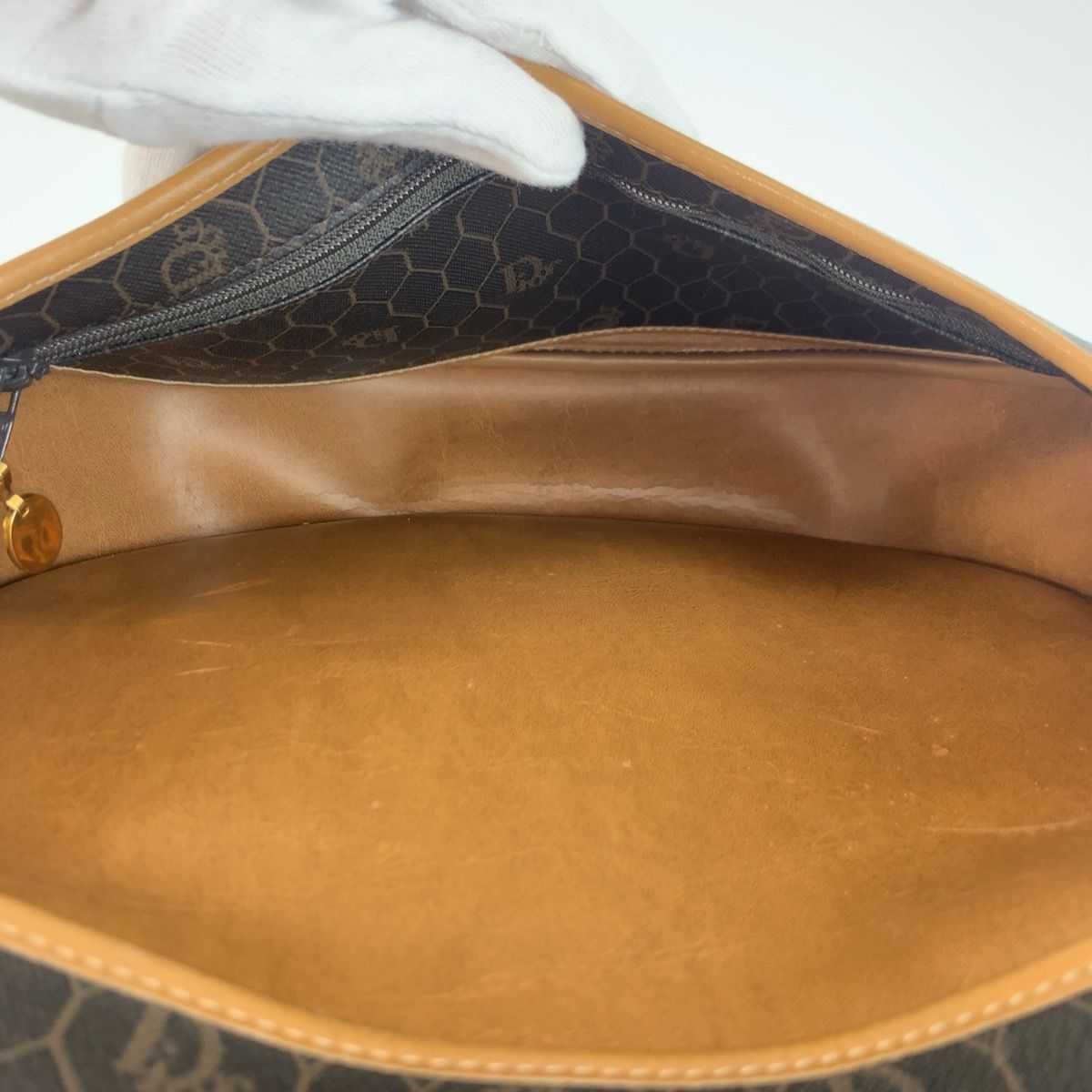 Christian Dior Honeycomb PVC Leather Shoulder Bag
