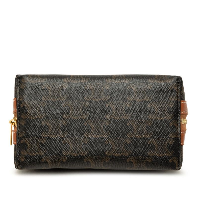 Celine Triomphe Small Cosmetic Pouch PVC Leather Pouch