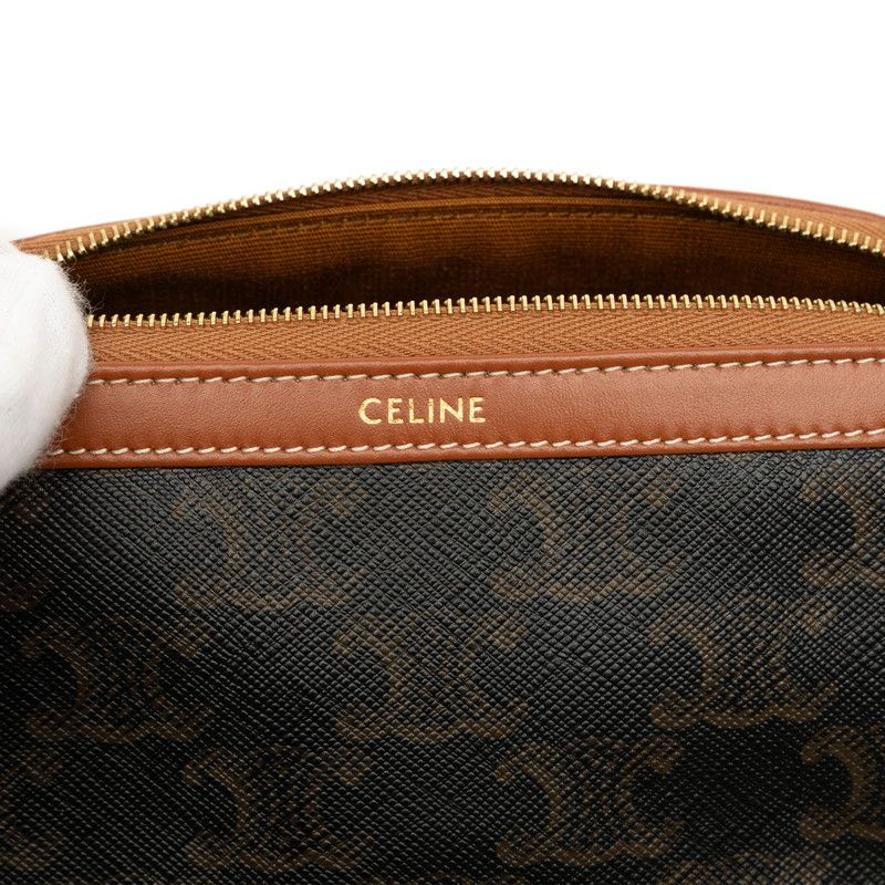 Celine Triomphe Small Cosmetic Pouch PVC Leather Pouch