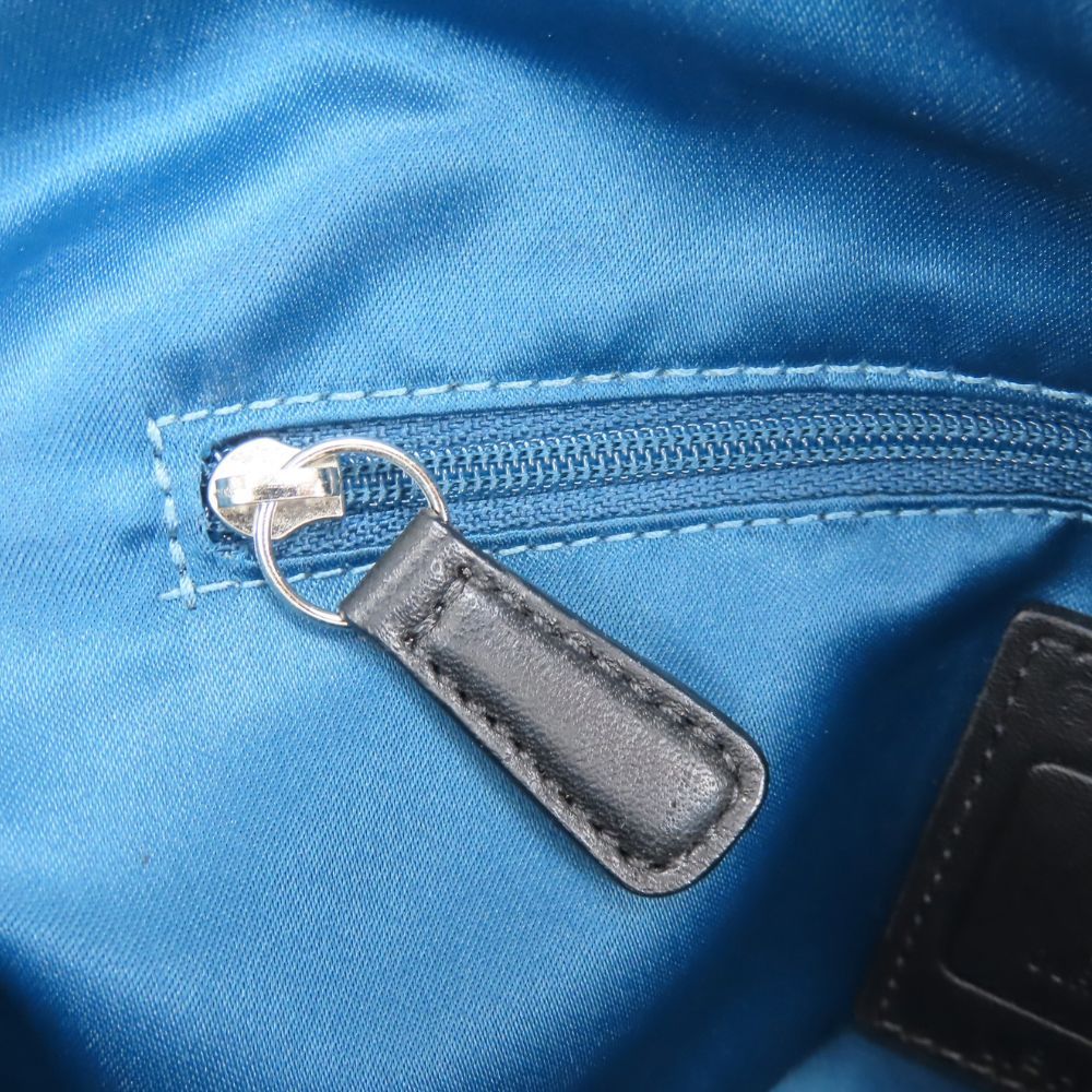 COACH Gathered Nylon Leather Handbag