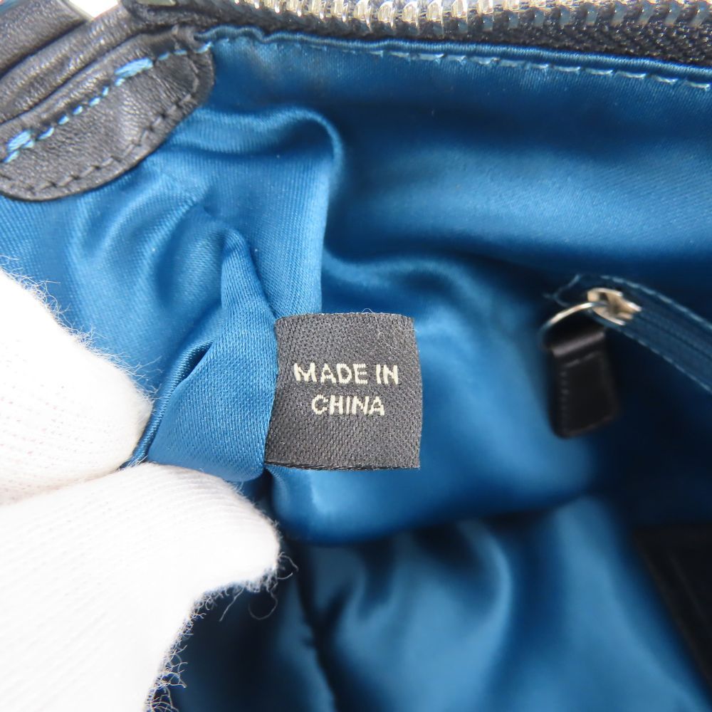 COACH Gathered Nylon Leather Handbag