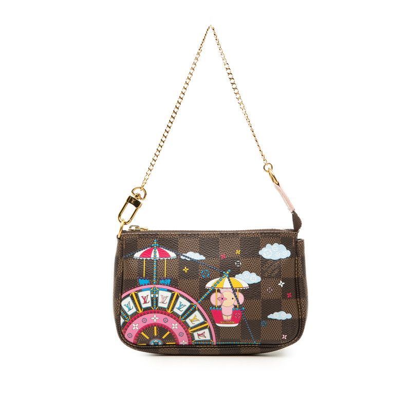 Louis Vuitton Vivienne Mini Pochette Accessoires Damier PVC Leather Bag