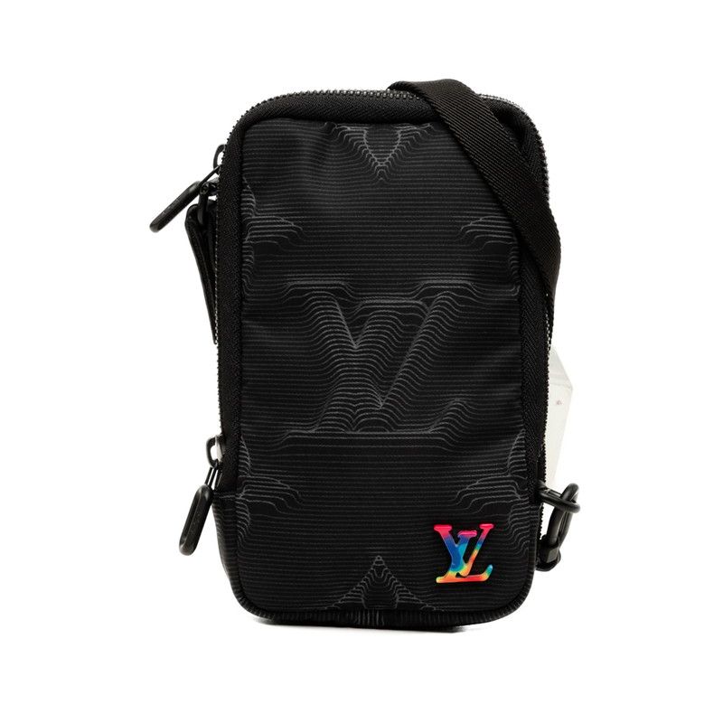 Louis Vuitton 3D Monogram Double Phone Pouch Nylon Shoulder Bag