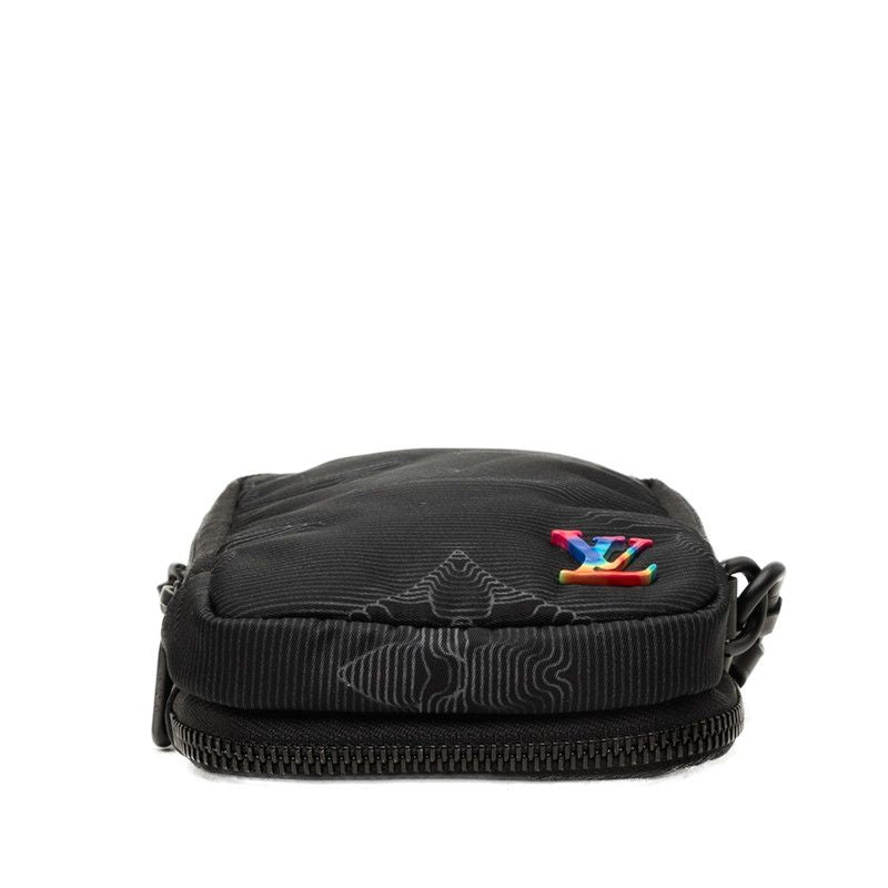 Louis Vuitton 3D Monogram Double Phone Pouch Nylon Shoulder Bag