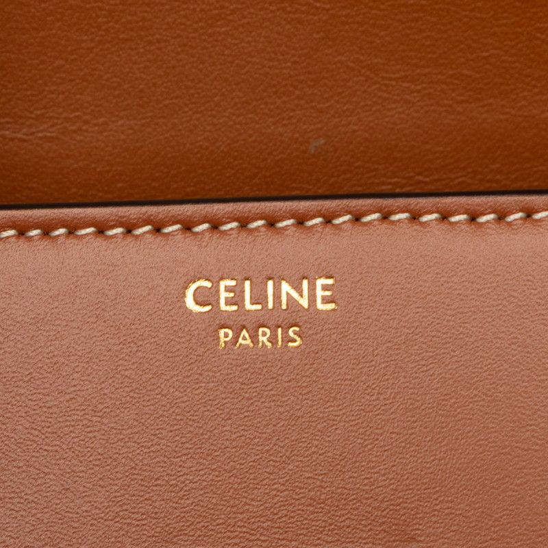 CELINE Triomphe Mini Buzas Cuir Leather Shoulder Bag