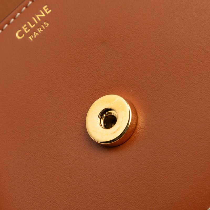 CELINE Triomphe Mini Buzas Cuir Leather Shoulder Bag