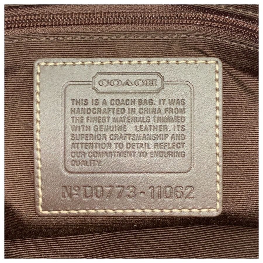 Coach Signature Canvas Leather Tote Bag