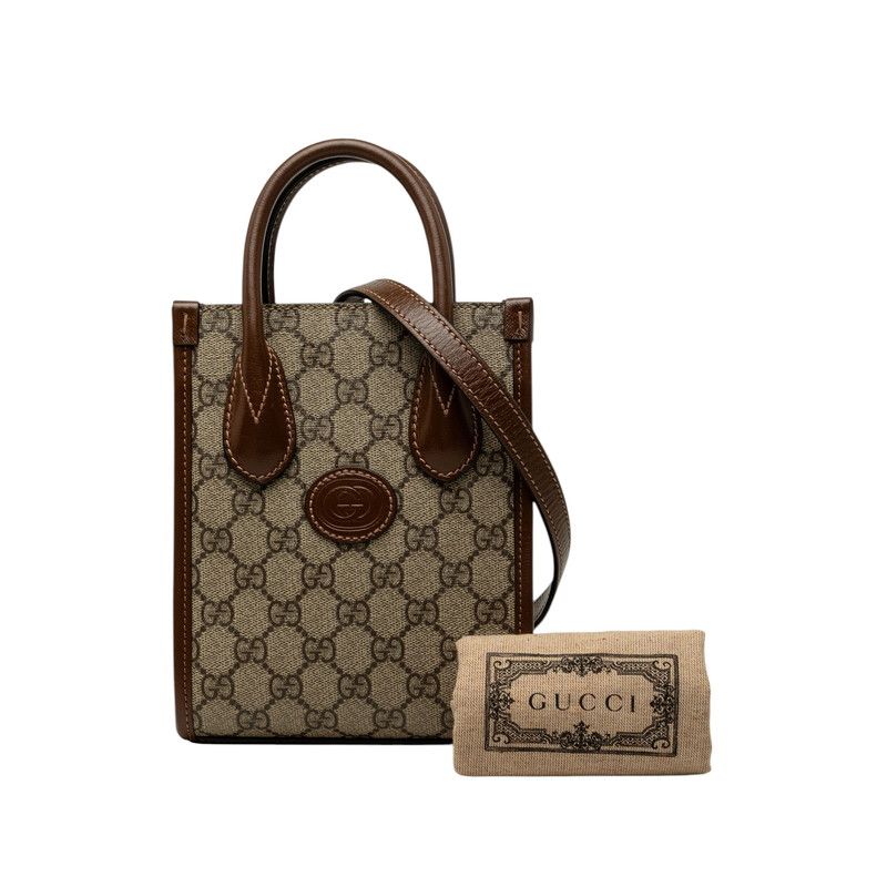 Gucci GG Supreme Interlocking G PVC 2way bag